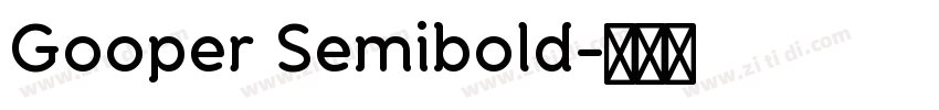 Gooper Semibold字体转换